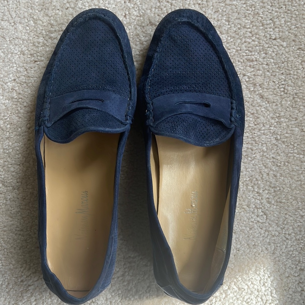 Neiman MARCUS driving mocs/loafers  - blue suede - Size 9